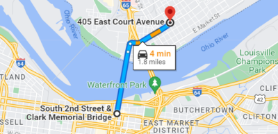 Google Map location of Kentuckinana Integrative Medicine at 405 East Court Ave
